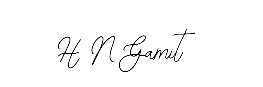 if you are searching for the best signature style for your name H N Gamit. so please give up your signature search. here we have designed multiple signature styles  using Bearetta-2O07w. H N Gamit signature style 12 images and pictures png