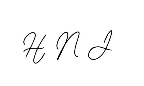 Use a signature maker to create a handwritten signature online. With this signature software, you can design (Bearetta-2O07w) your own signature for name H N J. H N J signature style 12 images and pictures png