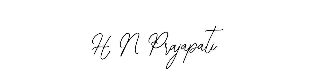 The best way (Bearetta-2O07w) to make a short signature is to pick only two or three words in your name. The name H N Prajapati include a total of six letters. For converting this name. H N Prajapati signature style 12 images and pictures png