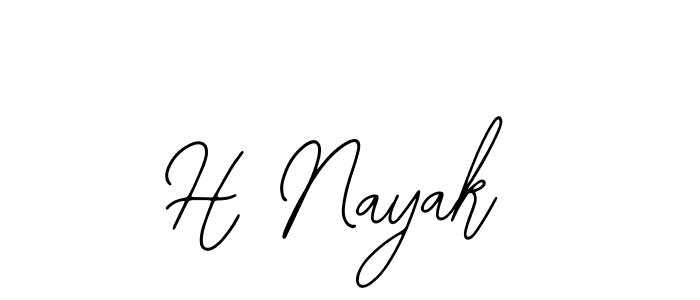 You should practise on your own different ways (Bearetta-2O07w) to write your name (H Nayak) in signature. don't let someone else do it for you. H Nayak signature style 12 images and pictures png