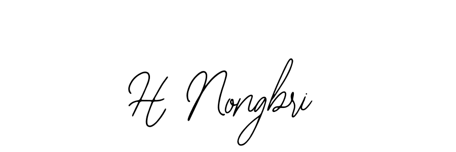 The best way (Bearetta-2O07w) to make a short signature is to pick only two or three words in your name. The name H Nongbri include a total of six letters. For converting this name. H Nongbri signature style 12 images and pictures png