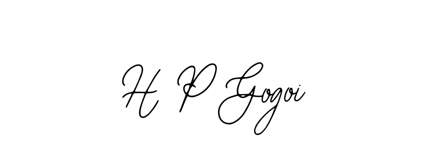 H P Gogoi stylish signature style. Best Handwritten Sign (Bearetta-2O07w) for my name. Handwritten Signature Collection Ideas for my name H P Gogoi. H P Gogoi signature style 12 images and pictures png