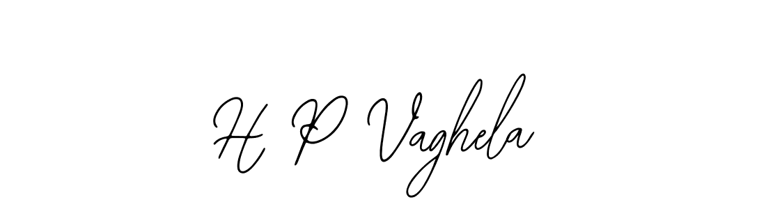 The best way (Bearetta-2O07w) to make a short signature is to pick only two or three words in your name. The name H P Vaghela include a total of six letters. For converting this name. H P Vaghela signature style 12 images and pictures png