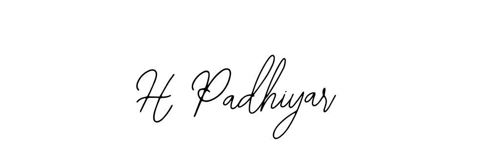 You should practise on your own different ways (Bearetta-2O07w) to write your name (H Padhiyar) in signature. don't let someone else do it for you. H Padhiyar signature style 12 images and pictures png