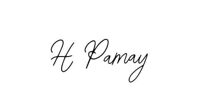 Use a signature maker to create a handwritten signature online. With this signature software, you can design (Bearetta-2O07w) your own signature for name H Pamay. H Pamay signature style 12 images and pictures png