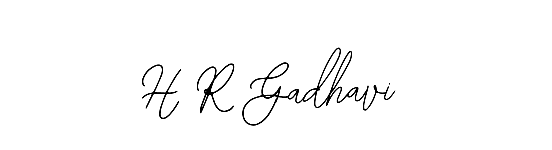 You should practise on your own different ways (Bearetta-2O07w) to write your name (H R Gadhavi) in signature. don't let someone else do it for you. H R Gadhavi signature style 12 images and pictures png