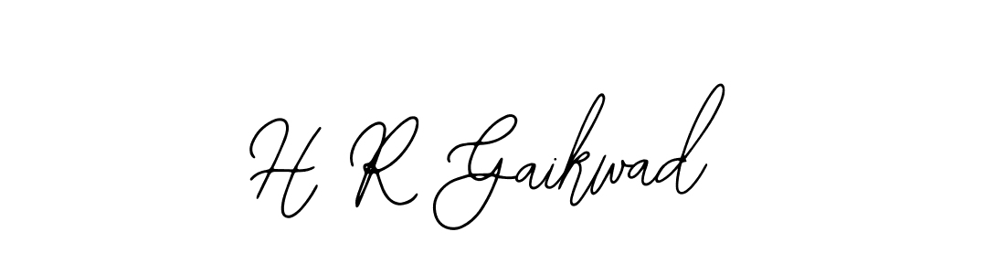 You should practise on your own different ways (Bearetta-2O07w) to write your name (H R Gaikwad) in signature. don't let someone else do it for you. H R Gaikwad signature style 12 images and pictures png