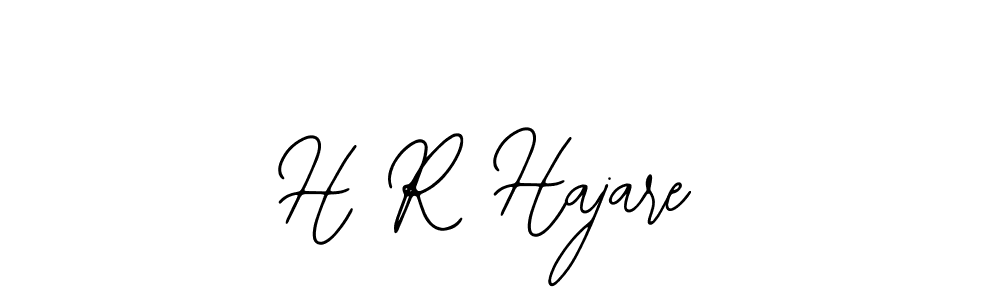 How to make H R Hajare name signature. Use Bearetta-2O07w style for creating short signs online. This is the latest handwritten sign. H R Hajare signature style 12 images and pictures png