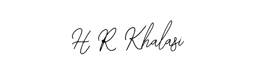 You should practise on your own different ways (Bearetta-2O07w) to write your name (H R Khalasi) in signature. don't let someone else do it for you. H R Khalasi signature style 12 images and pictures png