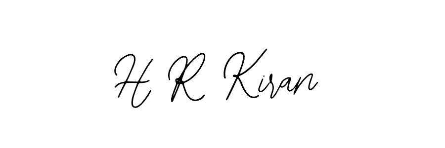 How to make H R Kiran name signature. Use Bearetta-2O07w style for creating short signs online. This is the latest handwritten sign. H R Kiran signature style 12 images and pictures png