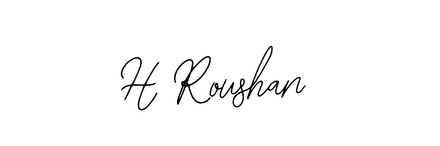 Create a beautiful signature design for name H Roushan. With this signature (Bearetta-2O07w) fonts, you can make a handwritten signature for free. H Roushan signature style 12 images and pictures png