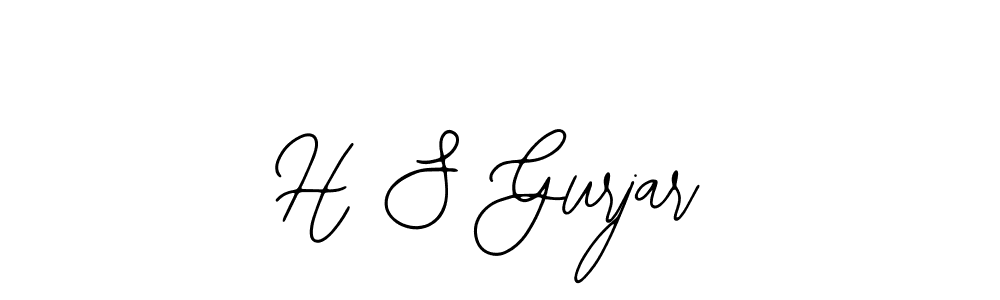 The best way (Bearetta-2O07w) to make a short signature is to pick only two or three words in your name. The name H S Gurjar include a total of six letters. For converting this name. H S Gurjar signature style 12 images and pictures png