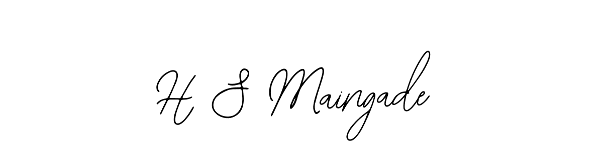 Bearetta-2O07w is a professional signature style that is perfect for those who want to add a touch of class to their signature. It is also a great choice for those who want to make their signature more unique. Get H S Maingade name to fancy signature for free. H S Maingade signature style 12 images and pictures png