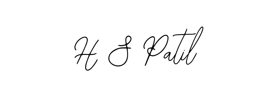Make a beautiful signature design for name H S Patil. With this signature (Bearetta-2O07w) style, you can create a handwritten signature for free. H S Patil signature style 12 images and pictures png