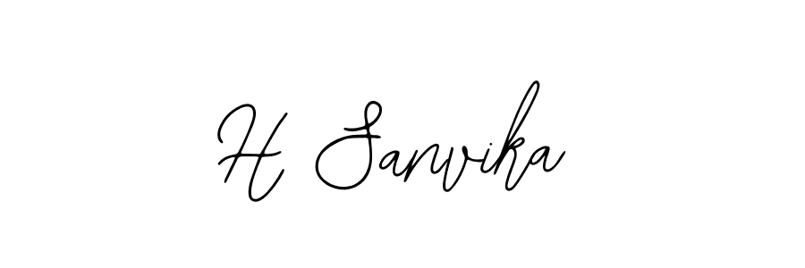 Design your own signature with our free online signature maker. With this signature software, you can create a handwritten (Bearetta-2O07w) signature for name H Sanvika. H Sanvika signature style 12 images and pictures png