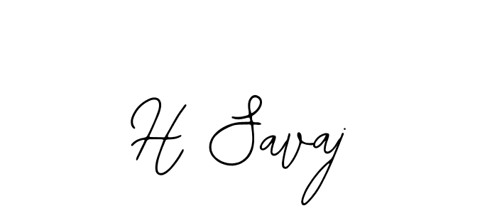 Design your own signature with our free online signature maker. With this signature software, you can create a handwritten (Bearetta-2O07w) signature for name H Savaj. H Savaj signature style 12 images and pictures png