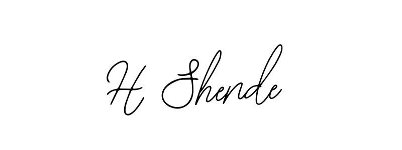 Design your own signature with our free online signature maker. With this signature software, you can create a handwritten (Bearetta-2O07w) signature for name H Shende. H Shende signature style 12 images and pictures png