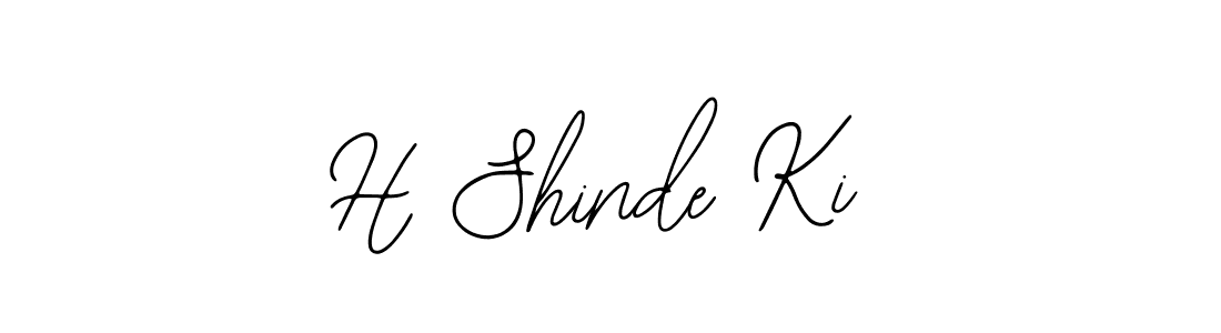 The best way (Bearetta-2O07w) to make a short signature is to pick only two or three words in your name. The name H Shinde Ki include a total of six letters. For converting this name. H Shinde Ki signature style 12 images and pictures png