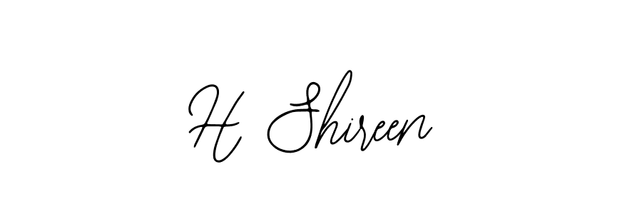 Design your own signature with our free online signature maker. With this signature software, you can create a handwritten (Bearetta-2O07w) signature for name H Shireen. H Shireen signature style 12 images and pictures png