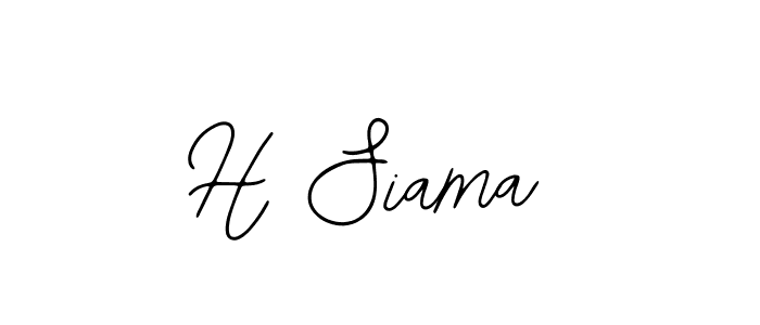 Also we have H Siama name is the best signature style. Create professional handwritten signature collection using Bearetta-2O07w autograph style. H Siama signature style 12 images and pictures png