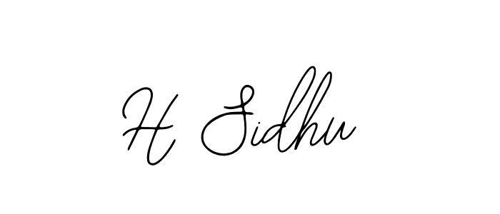 You should practise on your own different ways (Bearetta-2O07w) to write your name (H Sidhu) in signature. don't let someone else do it for you. H Sidhu signature style 12 images and pictures png