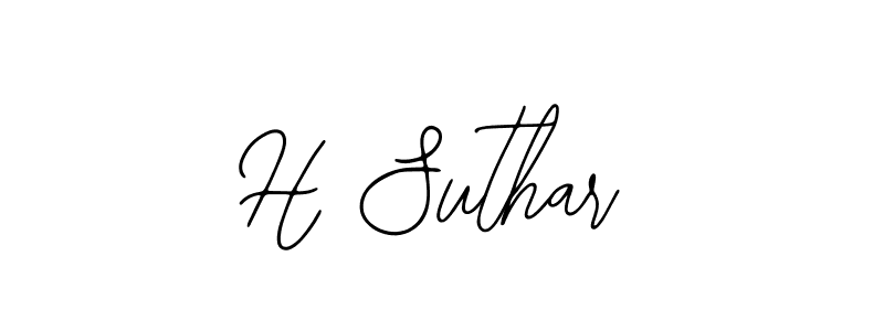 How to make H Suthar signature? Bearetta-2O07w is a professional autograph style. Create handwritten signature for H Suthar name. H Suthar signature style 12 images and pictures png
