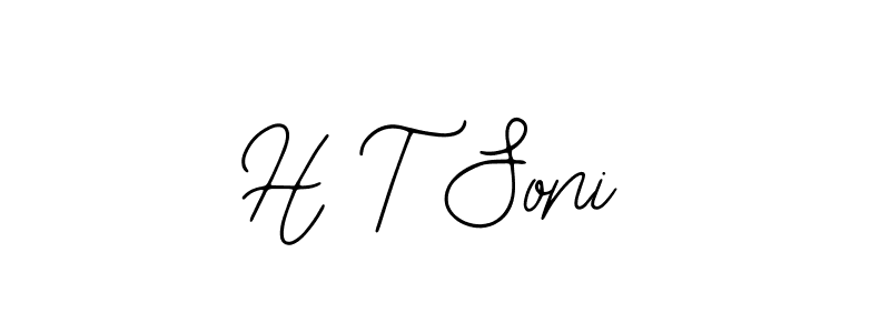 H T Soni stylish signature style. Best Handwritten Sign (Bearetta-2O07w) for my name. Handwritten Signature Collection Ideas for my name H T Soni. H T Soni signature style 12 images and pictures png