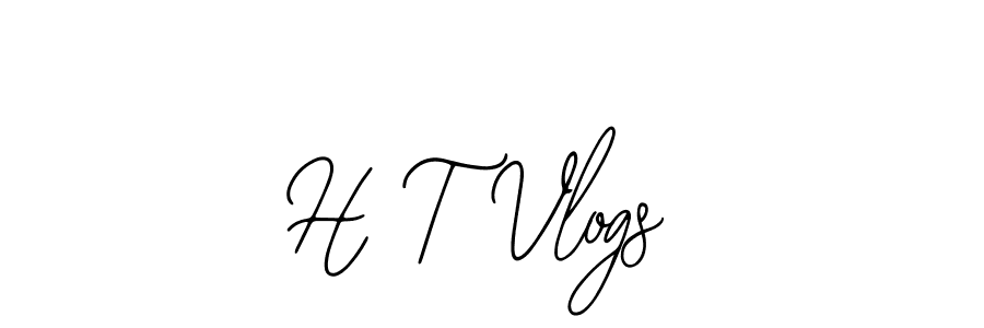 Also You can easily find your signature by using the search form. We will create H T Vlogs name handwritten signature images for you free of cost using Bearetta-2O07w sign style. H T Vlogs signature style 12 images and pictures png