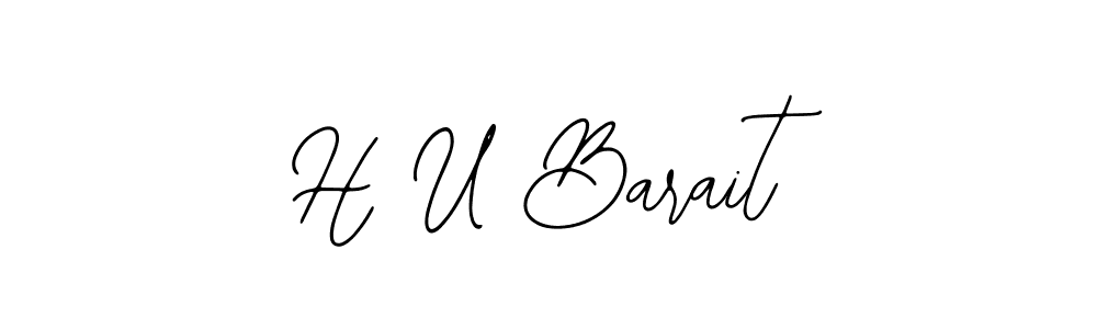 Bearetta-2O07w is a professional signature style that is perfect for those who want to add a touch of class to their signature. It is also a great choice for those who want to make their signature more unique. Get H U Barait name to fancy signature for free. H U Barait signature style 12 images and pictures png