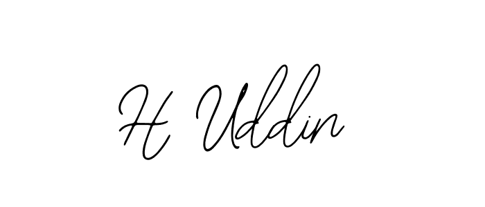 Design your own signature with our free online signature maker. With this signature software, you can create a handwritten (Bearetta-2O07w) signature for name H Uddin. H Uddin signature style 12 images and pictures png