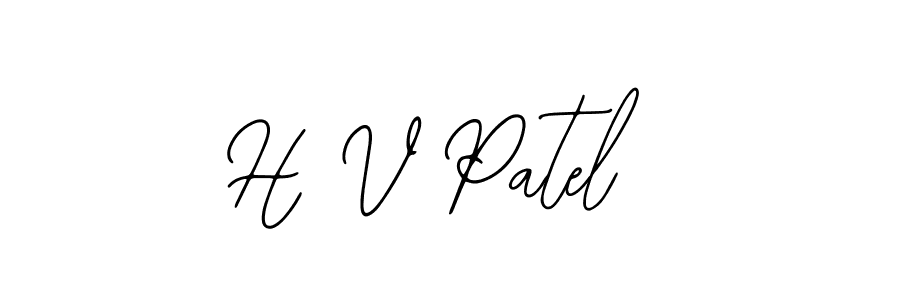 You should practise on your own different ways (Bearetta-2O07w) to write your name (H V Patel) in signature. don't let someone else do it for you. H V Patel signature style 12 images and pictures png