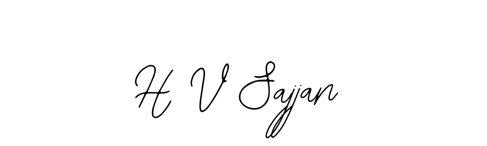 Similarly Bearetta-2O07w is the best handwritten signature design. Signature creator online .You can use it as an online autograph creator for name H V Sajjan. H V Sajjan signature style 12 images and pictures png