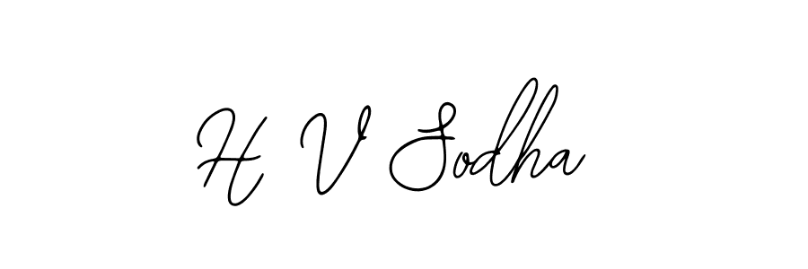 Similarly Bearetta-2O07w is the best handwritten signature design. Signature creator online .You can use it as an online autograph creator for name H V Sodha. H V Sodha signature style 12 images and pictures png