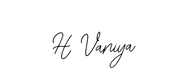 Make a beautiful signature design for name H Vaniya. With this signature (Bearetta-2O07w) style, you can create a handwritten signature for free. H Vaniya signature style 12 images and pictures png