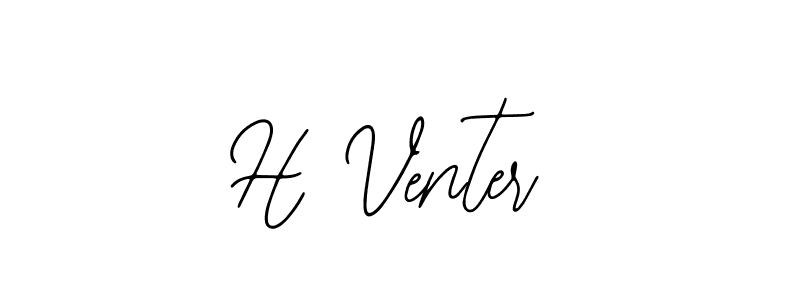 You should practise on your own different ways (Bearetta-2O07w) to write your name (H Venter) in signature. don't let someone else do it for you. H Venter signature style 12 images and pictures png