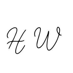 Create a beautiful signature design for name H W. With this signature (Bearetta-2O07w) fonts, you can make a handwritten signature for free. H W signature style 12 images and pictures png