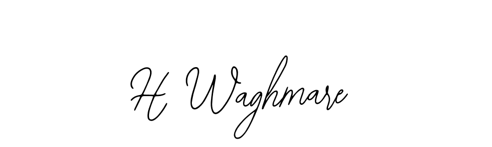 Create a beautiful signature design for name H Waghmare. With this signature (Bearetta-2O07w) fonts, you can make a handwritten signature for free. H Waghmare signature style 12 images and pictures png