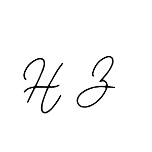 Create a beautiful signature design for name H Z. With this signature (Bearetta-2O07w) fonts, you can make a handwritten signature for free. H Z signature style 12 images and pictures png