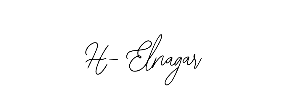 It looks lik you need a new signature style for name H- Elnagar. Design unique handwritten (Bearetta-2O07w) signature with our free signature maker in just a few clicks. H- Elnagar signature style 12 images and pictures png