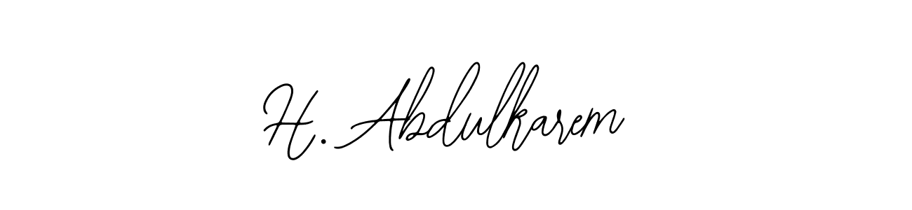 Create a beautiful signature design for name H. Abdulkarem. With this signature (Bearetta-2O07w) fonts, you can make a handwritten signature for free. H. Abdulkarem signature style 12 images and pictures png
