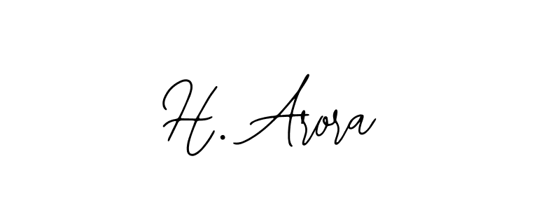 Design your own signature with our free online signature maker. With this signature software, you can create a handwritten (Bearetta-2O07w) signature for name H. Arora. H. Arora signature style 12 images and pictures png