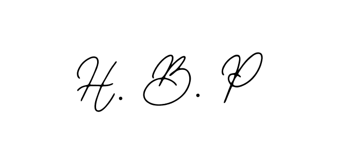 Use a signature maker to create a handwritten signature online. With this signature software, you can design (Bearetta-2O07w) your own signature for name H. B. P. H. B. P signature style 12 images and pictures png