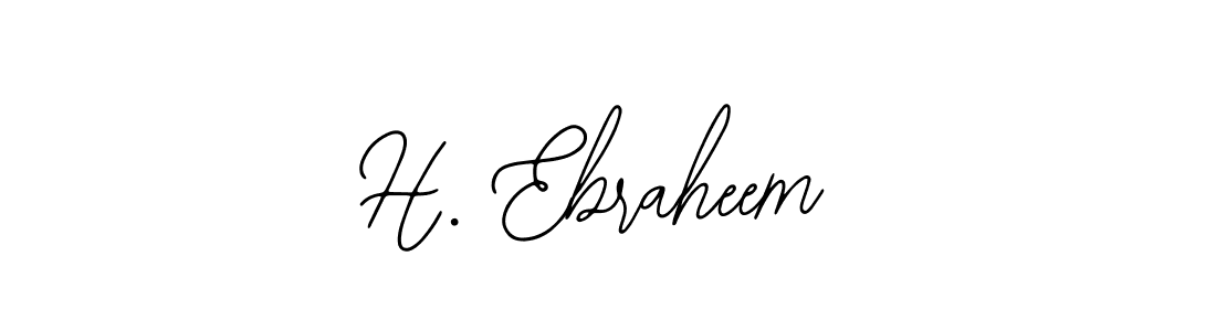 if you are searching for the best signature style for your name H. Ebraheem. so please give up your signature search. here we have designed multiple signature styles  using Bearetta-2O07w. H. Ebraheem signature style 12 images and pictures png