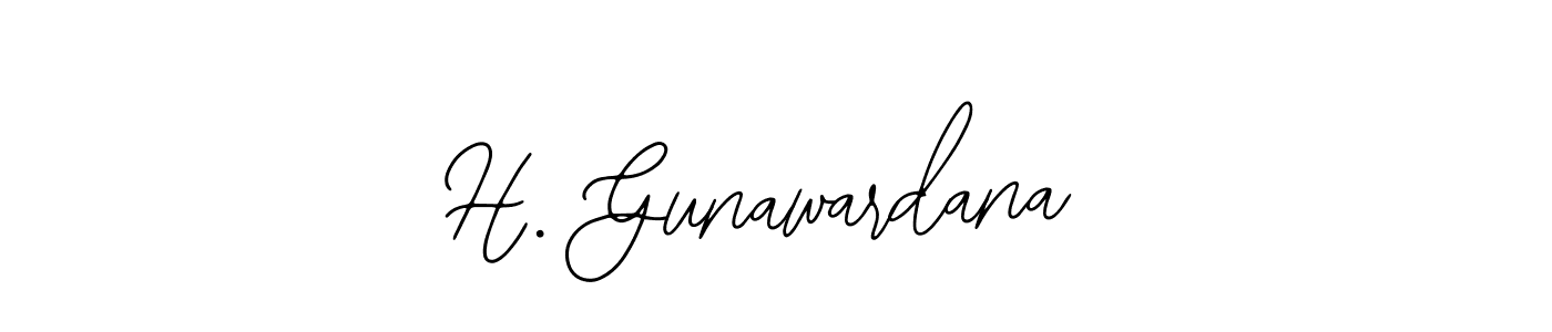 Design your own signature with our free online signature maker. With this signature software, you can create a handwritten (Bearetta-2O07w) signature for name H. Gunawardana. H. Gunawardana signature style 12 images and pictures png