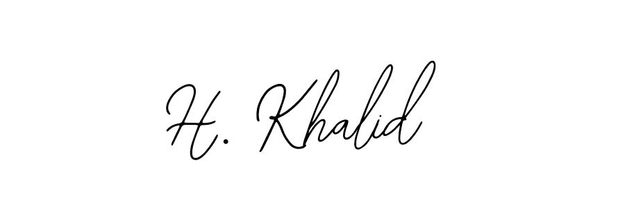 Similarly Bearetta-2O07w is the best handwritten signature design. Signature creator online .You can use it as an online autograph creator for name H. Khalid. H. Khalid signature style 12 images and pictures png