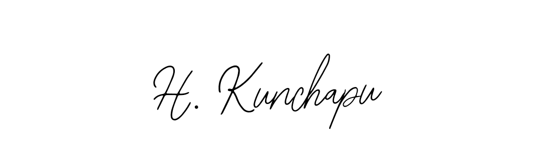 H. Kunchapu stylish signature style. Best Handwritten Sign (Bearetta-2O07w) for my name. Handwritten Signature Collection Ideas for my name H. Kunchapu. H. Kunchapu signature style 12 images and pictures png