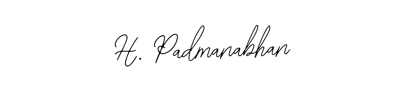 The best way (Bearetta-2O07w) to make a short signature is to pick only two or three words in your name. The name H. Padmanabhan include a total of six letters. For converting this name. H. Padmanabhan signature style 12 images and pictures png