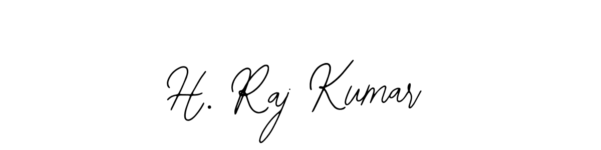 This is the best signature style for the H. Raj Kumar name. Also you like these signature font (Bearetta-2O07w). Mix name signature. H. Raj Kumar signature style 12 images and pictures png