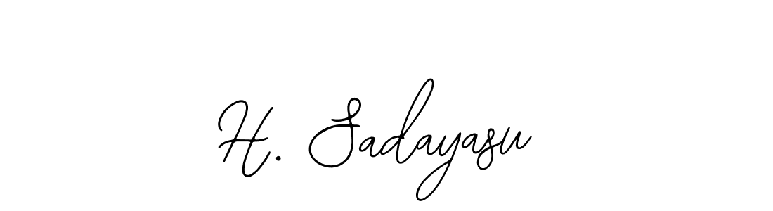 Create a beautiful signature design for name H. Sadayasu. With this signature (Bearetta-2O07w) fonts, you can make a handwritten signature for free. H. Sadayasu signature style 12 images and pictures png