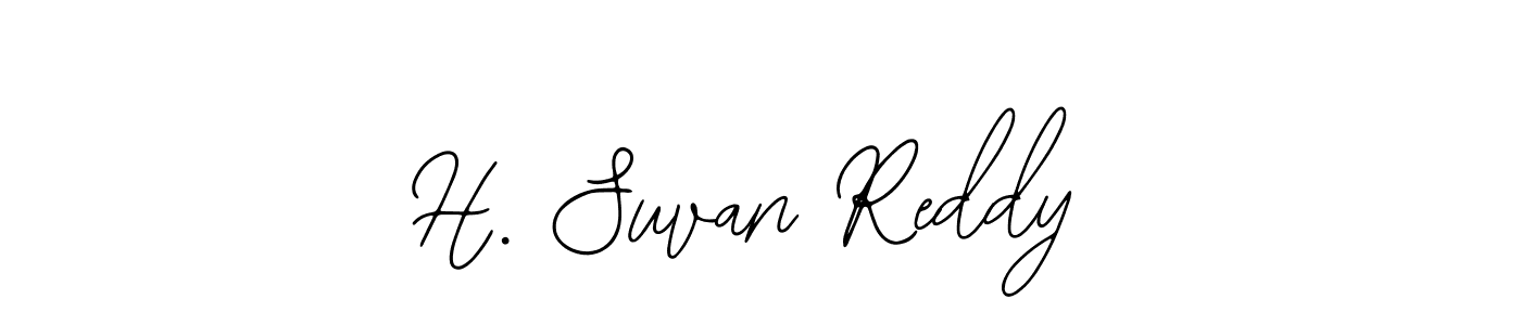 The best way (Bearetta-2O07w) to make a short signature is to pick only two or three words in your name. The name H. Suvan Reddy include a total of six letters. For converting this name. H. Suvan Reddy signature style 12 images and pictures png